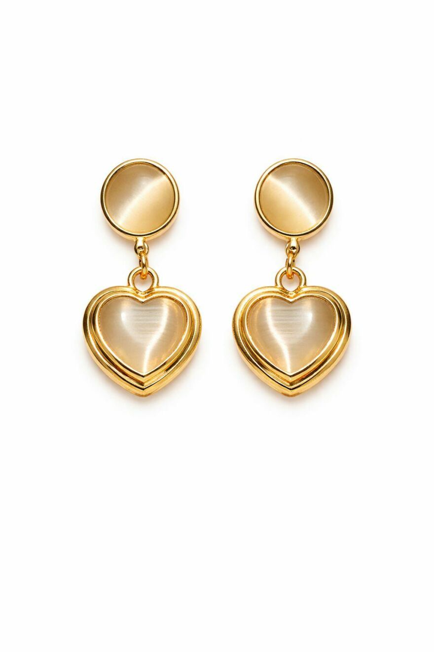 Imagem de Brinco Coração Perolado