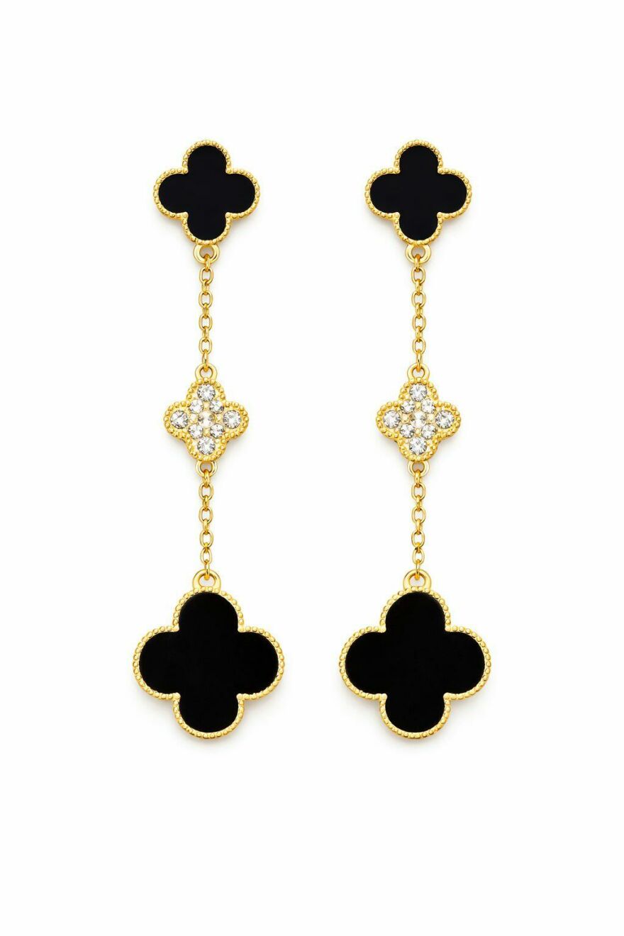 Imagem de Brinco trevo Cravejado