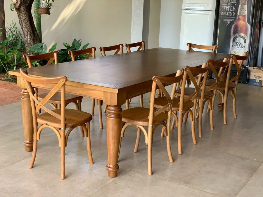 Imagem mesa%20madeira%20maciça%20pé%20torneado%20de%20madeira