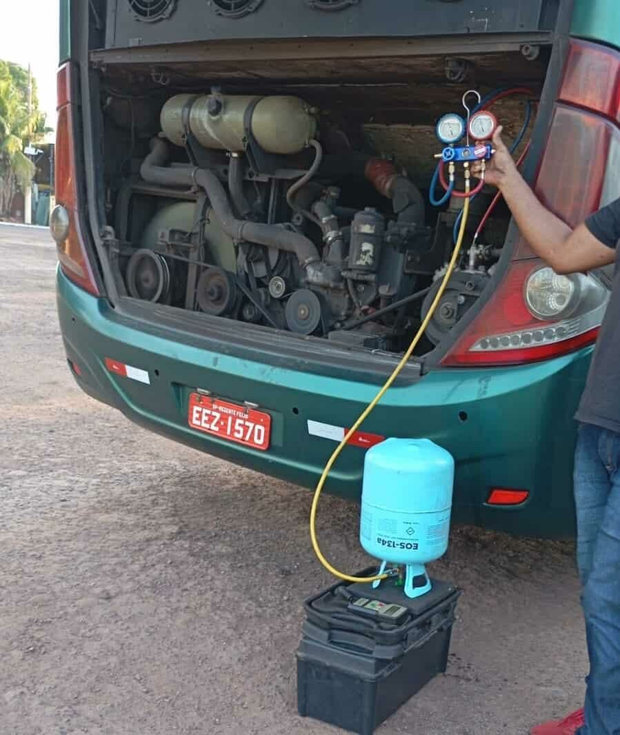 Imagem de compartilhamento para o artigo Passageiros protestam e se recusam a seguir viagem em ônibus sem ar condicionado da MS Todo dia