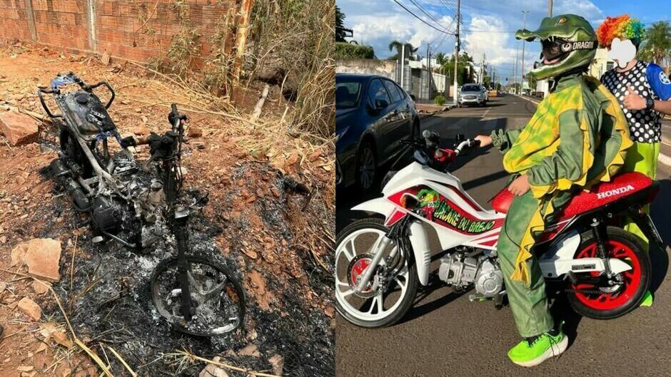 Imagem de compartilhamento para o artigo Vereador tem motocicleta furtada e incendiada em Rio Verde de Mato Grosso da MS Todo dia