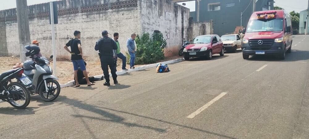 Imagem de compartilhamento para o artigo Idoso é atingido por motocicleta e fica ferido enquanto atravessava rua em Coxim da MS Todo dia