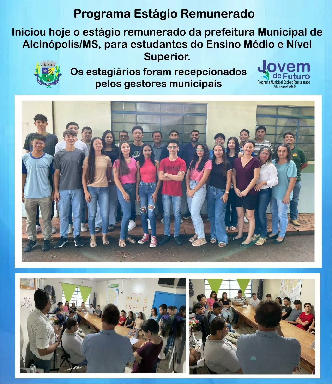 Imagem de compartilhamento para o artigo Prefeitura de Alcinópolis inicia programa de Estágio Remunerado da MS Todo dia