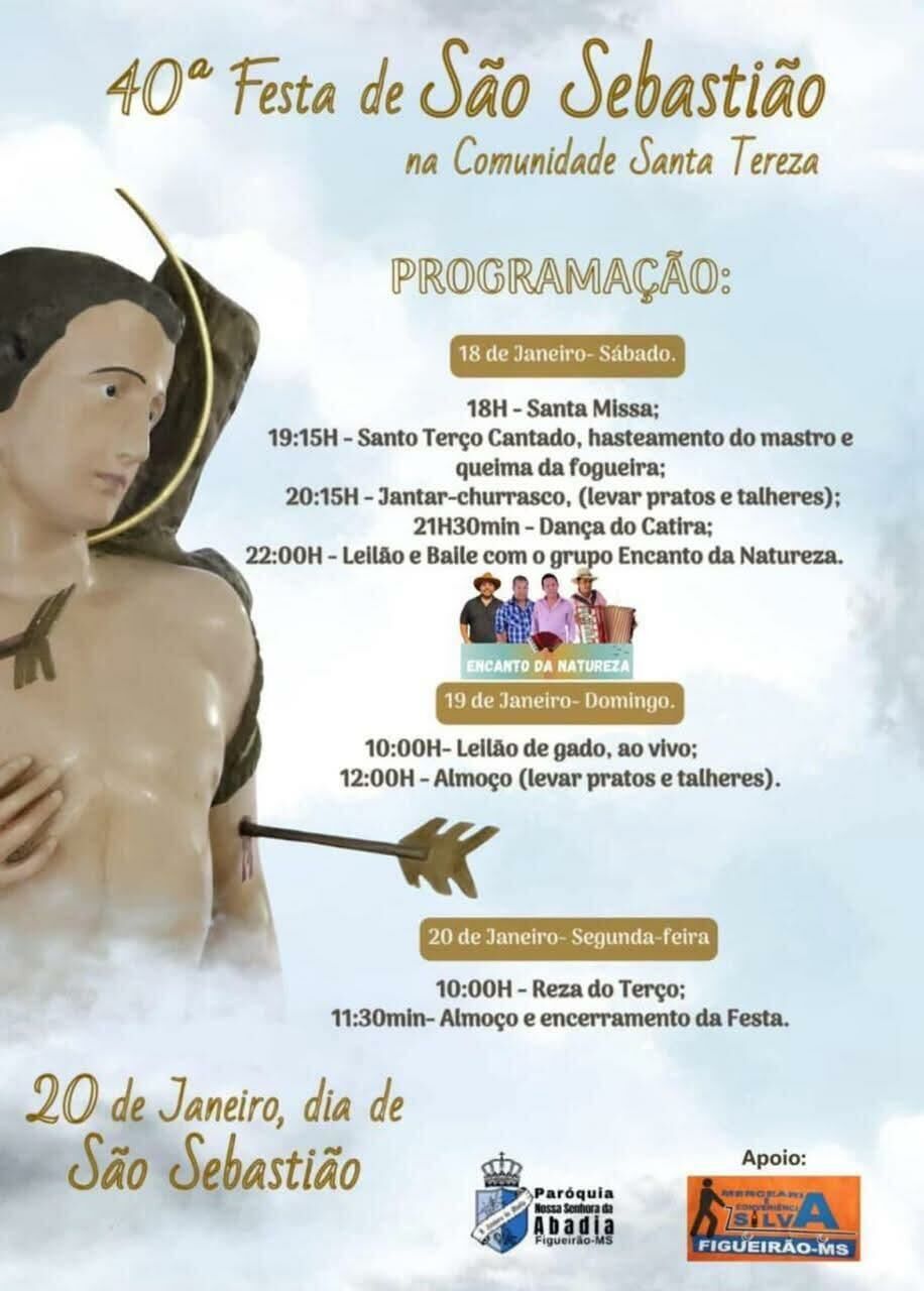 Imagem de compartilhamento para o artigo Acontece no próximo fim de semana a 40ª festa da Comunidade Quilombola de Santa Tereza da MS Todo dia