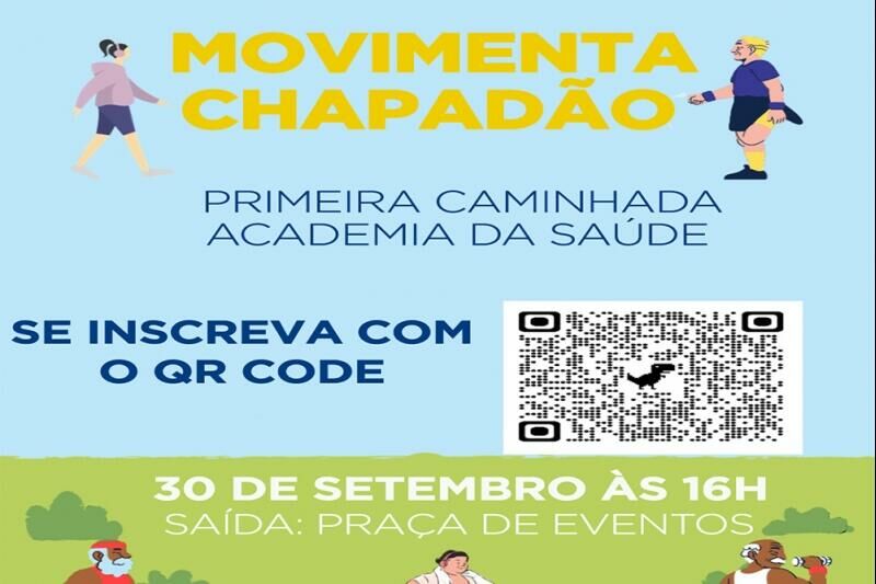 Imagem de compartilhamento para o artigo Primeira Caminhada Movimenta Chapadão acontece neste sábado com várias atrações da MS Todo dia