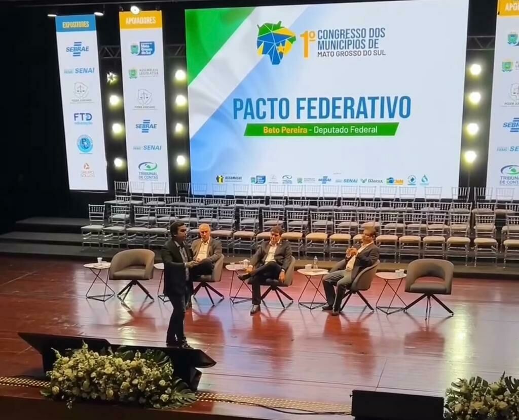 Imagem de compartilhamento para o artigo Durante Congresso realizado pela Assomasul, deputado federal Beto Pereira defende mais autonomia dos municípios da MS Todo dia