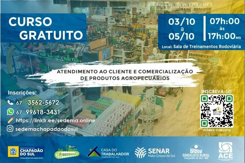 Imagem de compartilhamento para o artigo A prefeitura de Chapadão do Sul investe na capacitação para fortalecer o agronegócio local da MS Todo dia