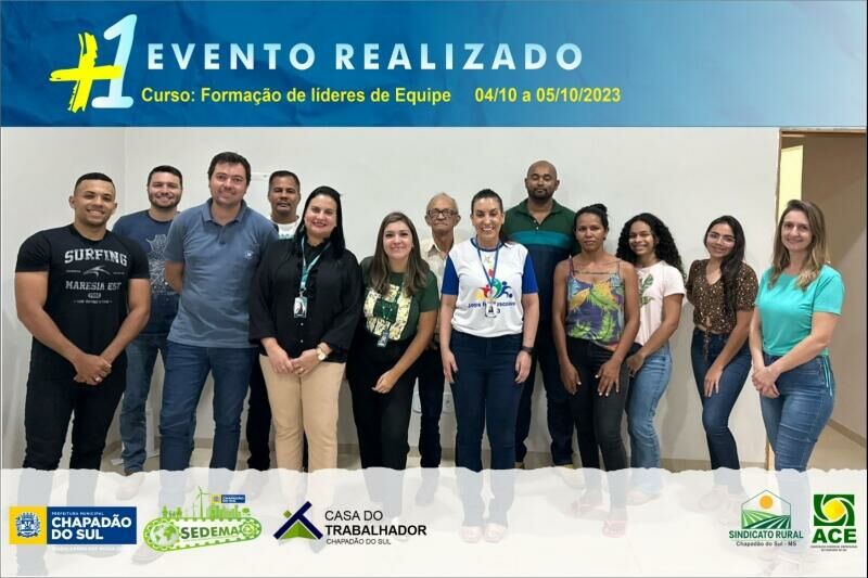 Imagem de compartilhamento para o artigo Prefeitura de Chapadão do Sul conclui mais um curso para Formação de Líderes de Equipe da MS Todo dia