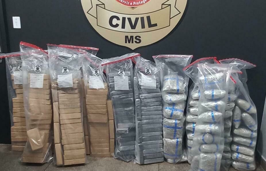 Imagem de compartilhamento para o artigo Com apoio da 1ª DP de Coxim, boliviano é preso em flagrante com 194 kg de drogas em Corumbá da MS Todo dia