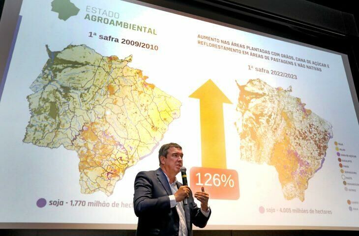 Imagem de compartilhamento para o artigo Eduardo Riedel enfatiza o projeto Estado Carbono Neutro como diferencial econômico e ambiental de MS da MS Todo dia
