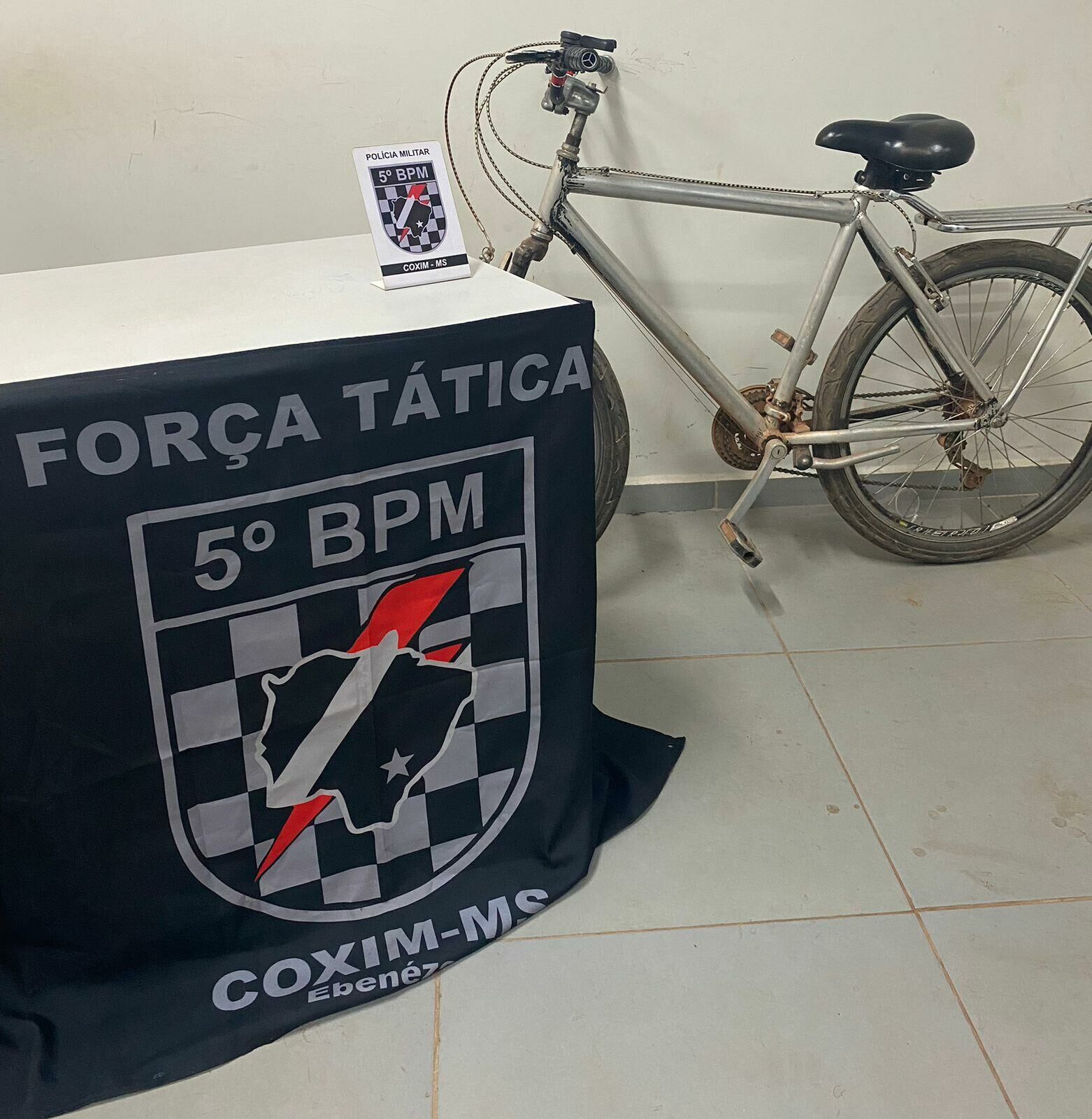 Imagem de compartilhamento para o artigo Em ação rápida, PM analisa câmeras de segurança, faz diligência e prende ladrão de bicicleta em Coxim da MS Todo dia