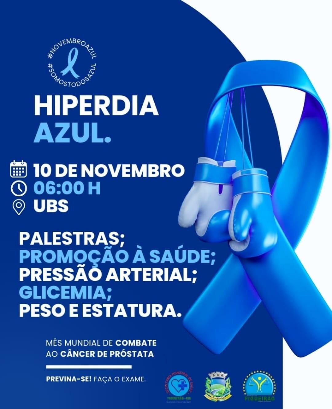 Imagem de compartilhamento para o artigo Palestras serão ministradas em Figueirão no Hiperdia Azul da MS Todo dia