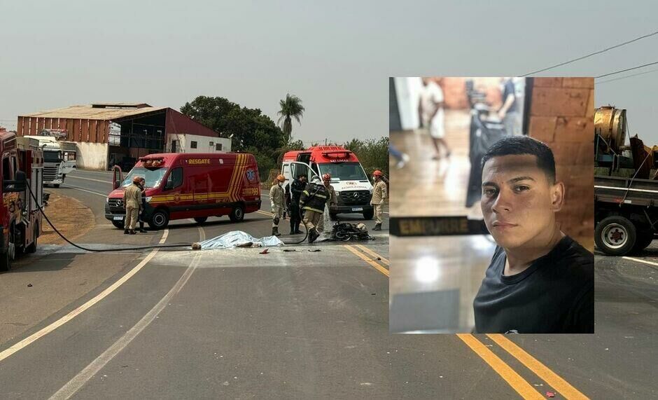 Imagem de compartilhamento para o artigo Motociclista morre carbonizado após bater em caminhão e moto explodir na BR-262, em Três Lagoas da MS Todo dia