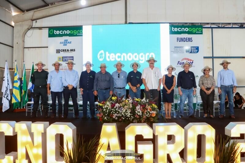 Imagem de compartilhamento para o artigo Tecnoagro 2024 destaca o potencial agroindustrial do município com a presença dos vereadores na abertura da MS Todo dia