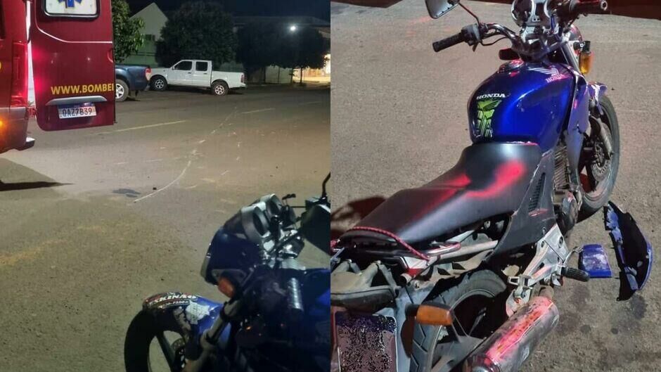 Imagem de compartilhamento para o artigo Motociclista sofre fratura exposta após batida em caminhonete estacionada em São Gabriel do Oeste da MS Todo dia