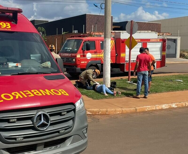 Imagem de compartilhamento para o artigo Idosa perde controle de moto, bate em poste e fica ferida em Chapadão do Sul da MS Todo dia