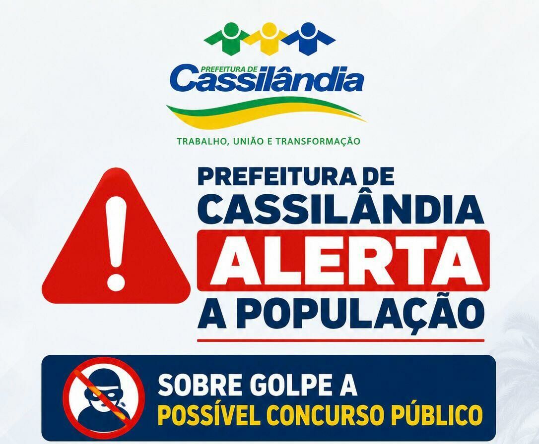 Imagem de compartilhamento para o artigo Cassilândia alerta população sobre informações falsas envolvendo possível concurso público da MS Todo dia