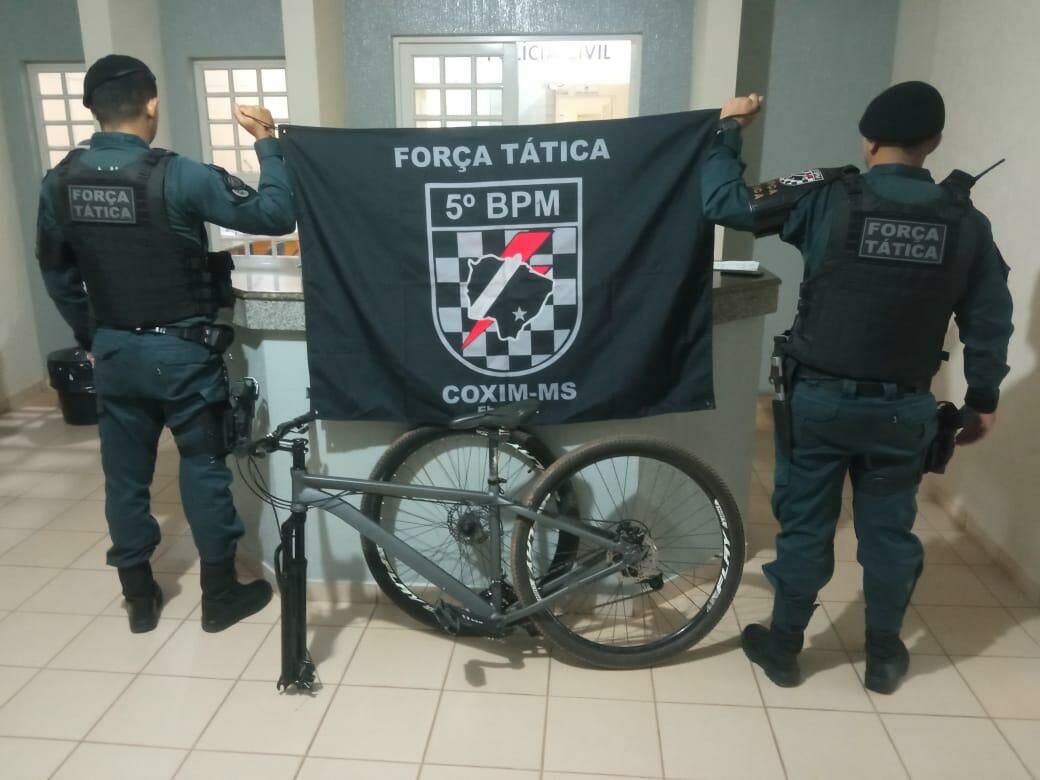 Imagem de compartilhamento para o artigo Polícia Militar recupera bicicleta furtada e prende homem por receptação em Coxim da MS Todo dia