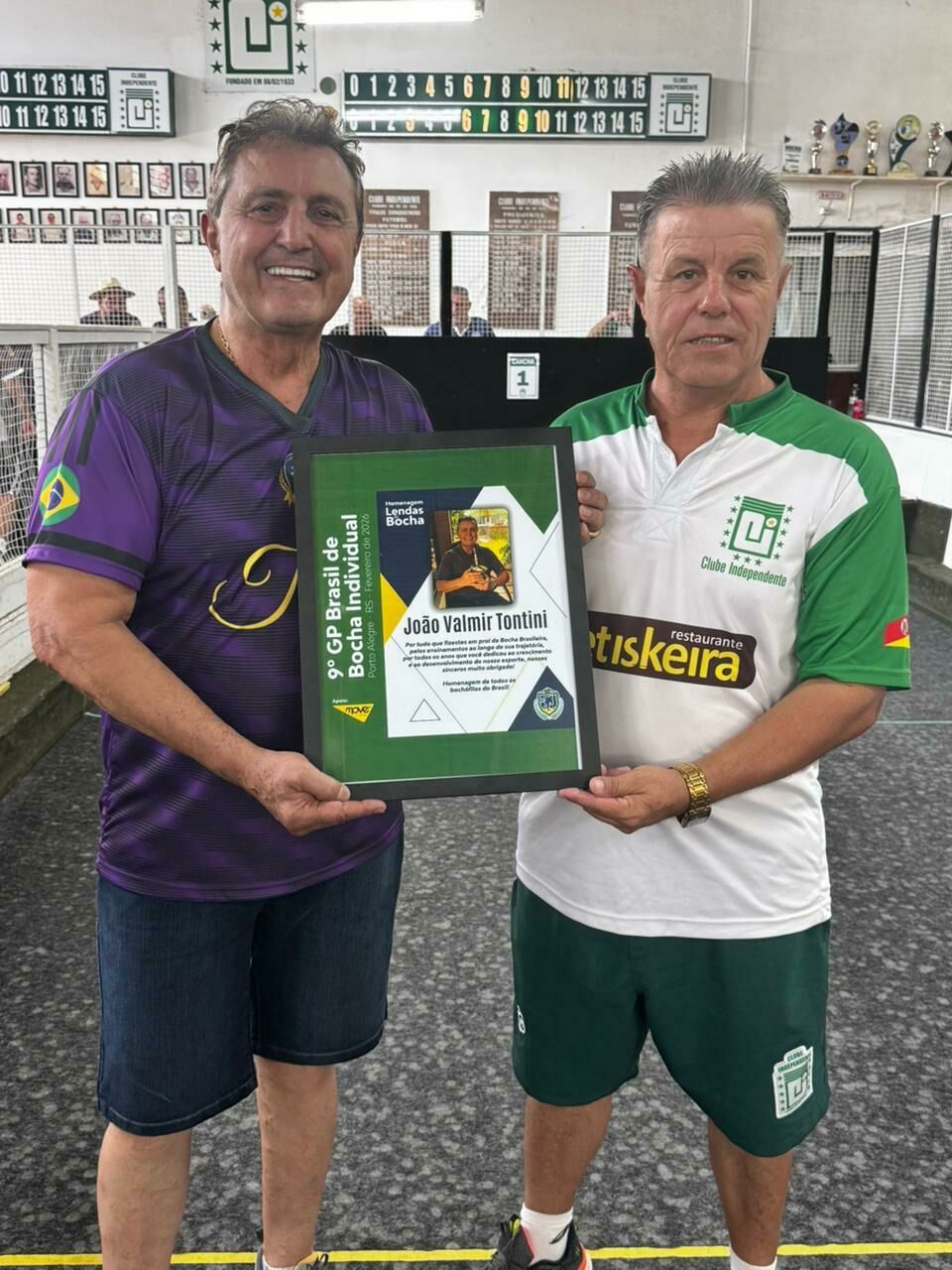 Imagem de compartilhamento para o artigo Representando Chapadão do Sul, ex-vereador João Tontini é homenageado em torneio de Bocha, em Porto Alegre da MS Todo dia