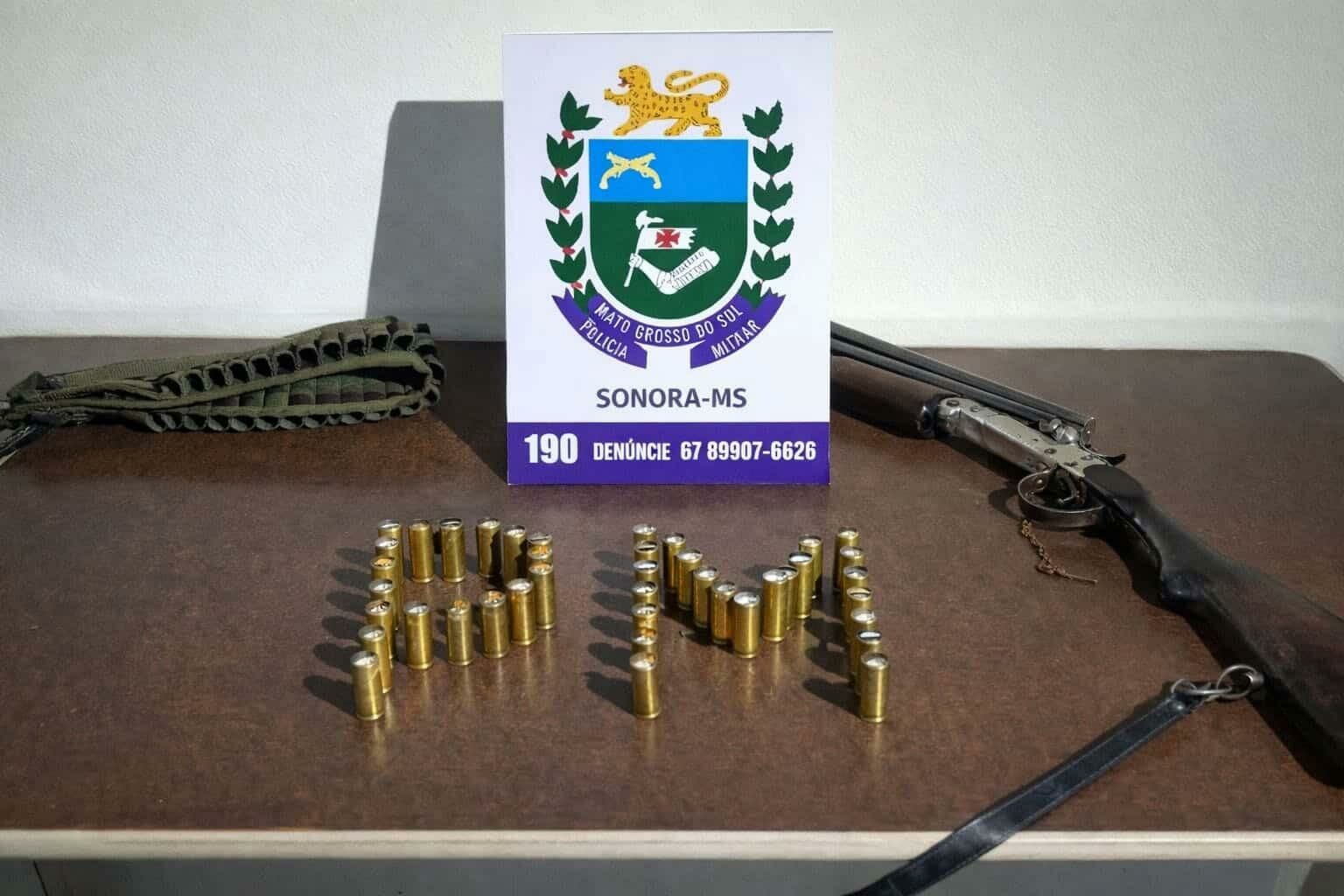 Imagem de compartilhamento para o artigo Polícia apreende espingarda após denúncia de ameaça em assentamento de Sonora da MS Todo dia