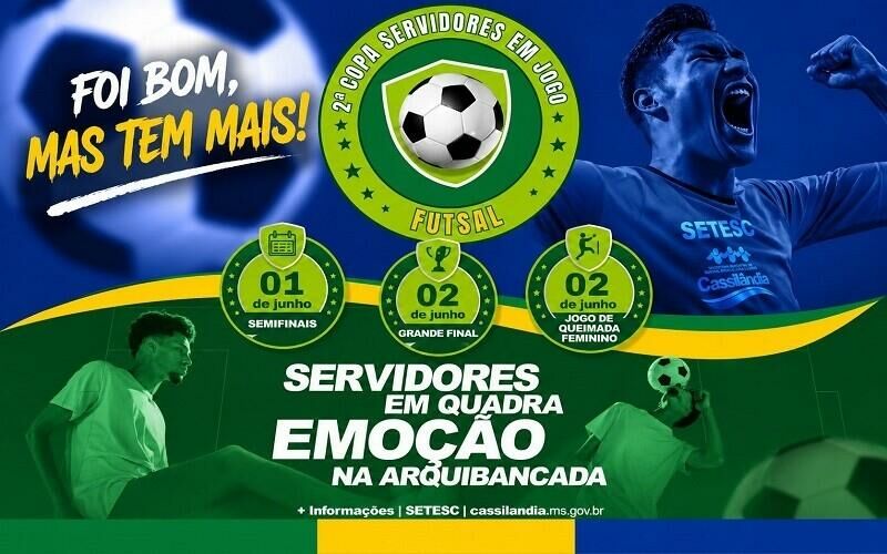 Imagem de compartilhamento para o artigo Goleadas e emoção marcam primeira fase da Copa dos Servidores em Cassilândia da MS Todo dia