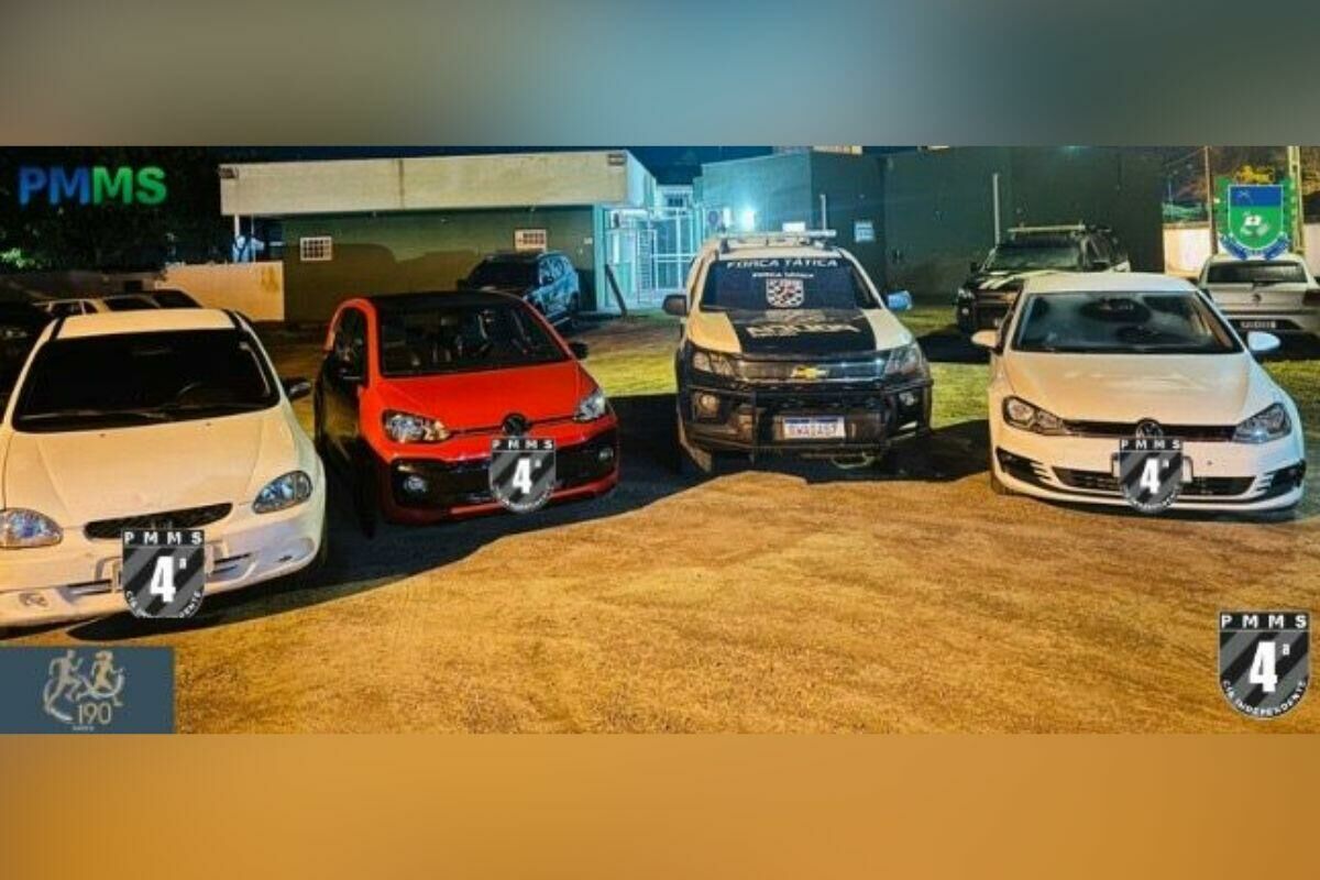 Imagem de compartilhamento para o artigo Trio é detido após disputa de racha no Centro de Chapadão do Sul; um confessou uso de drogas da MS Todo dia