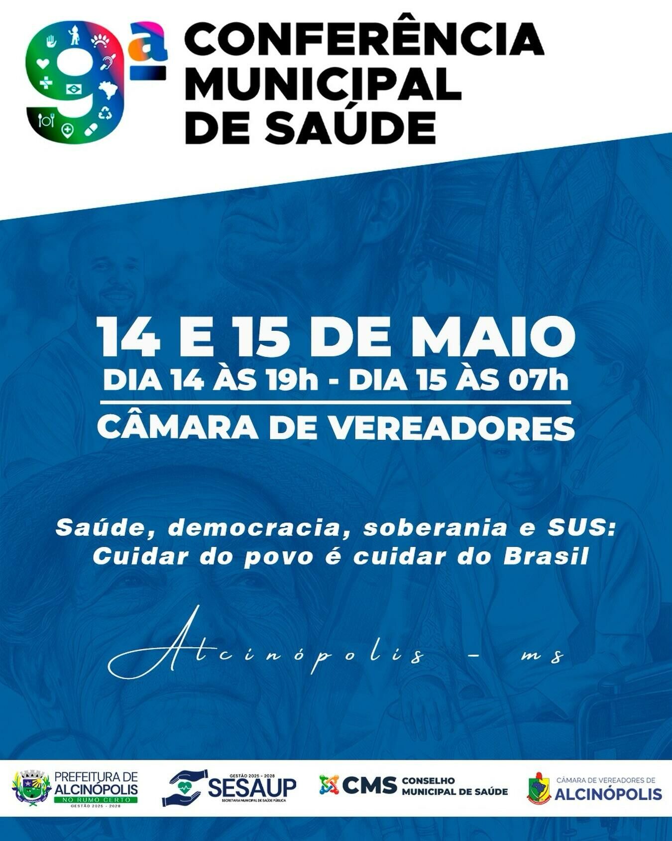 Imagem de compartilhamento para o artigo Prefeitura de Alcinópolis convida para a 2ª Conferência Municipal de Saúde nos dias 14 e 15 de maio da MS Todo dia
