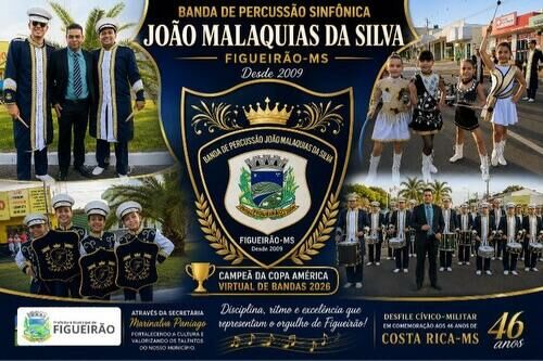Imagem de compartilhamento para o artigo Banda de Figueirão emociona público durante desfile dos 46 anos de Costa Rica da MS Todo dia
