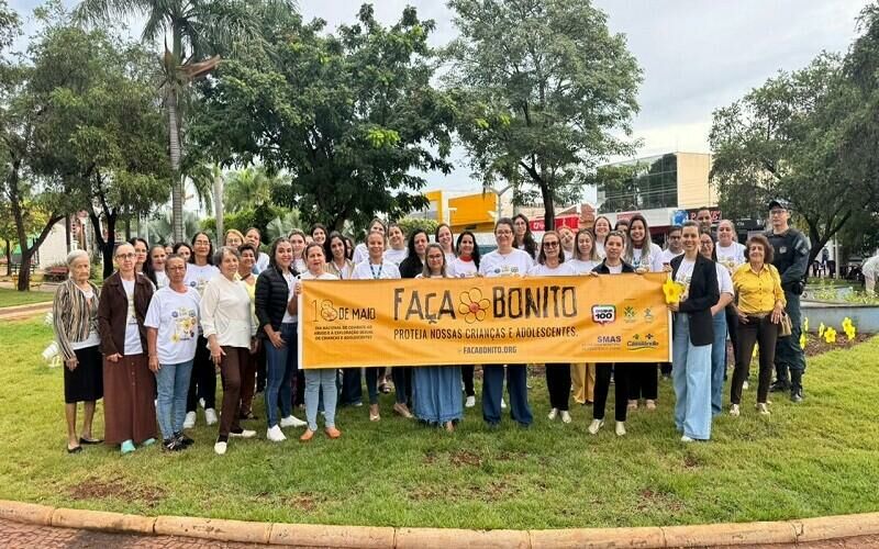 Imagem de compartilhamento para o artigo Caminhada do Maio Laranja mobiliza população e reforça proteção de crianças em Cassilândia da MS Todo dia