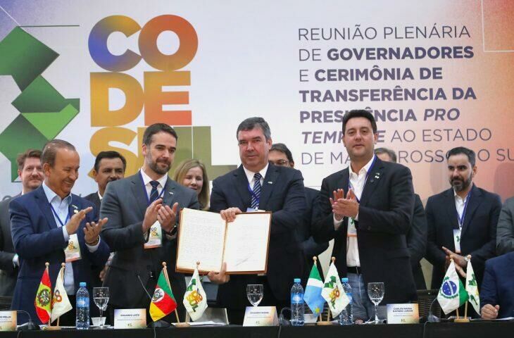 Imagem de compartilhamento para o artigo Riedel assume presidência do Codesul e firma parcerias para novos investimentos em MS da MS Todo dia