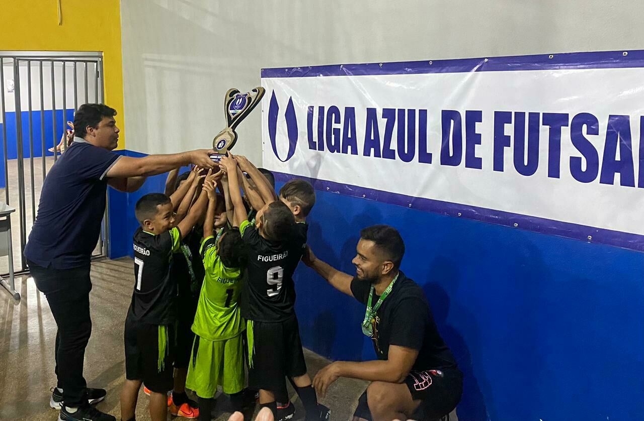 Imagem de compartilhamento para o artigo Figueirão conquista dobradinha de ouro na Liga Azul de Futsal da MS Todo dia