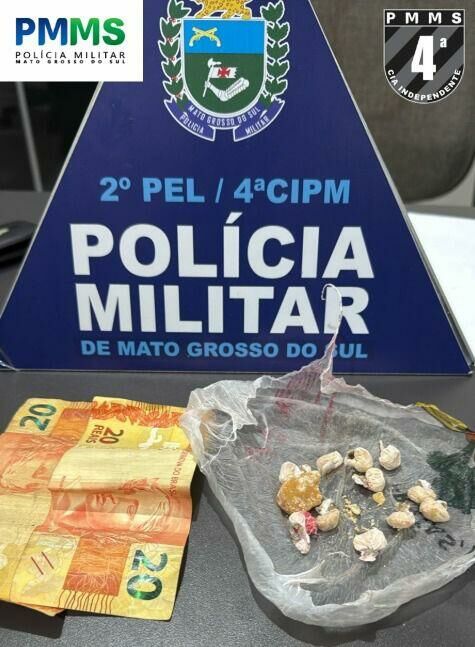 Imagem de compartilhamento para o artigo Em Chapadão do Sul, foragido da justiça é preso com 12 trouxinhas de maconha   da MS Todo dia