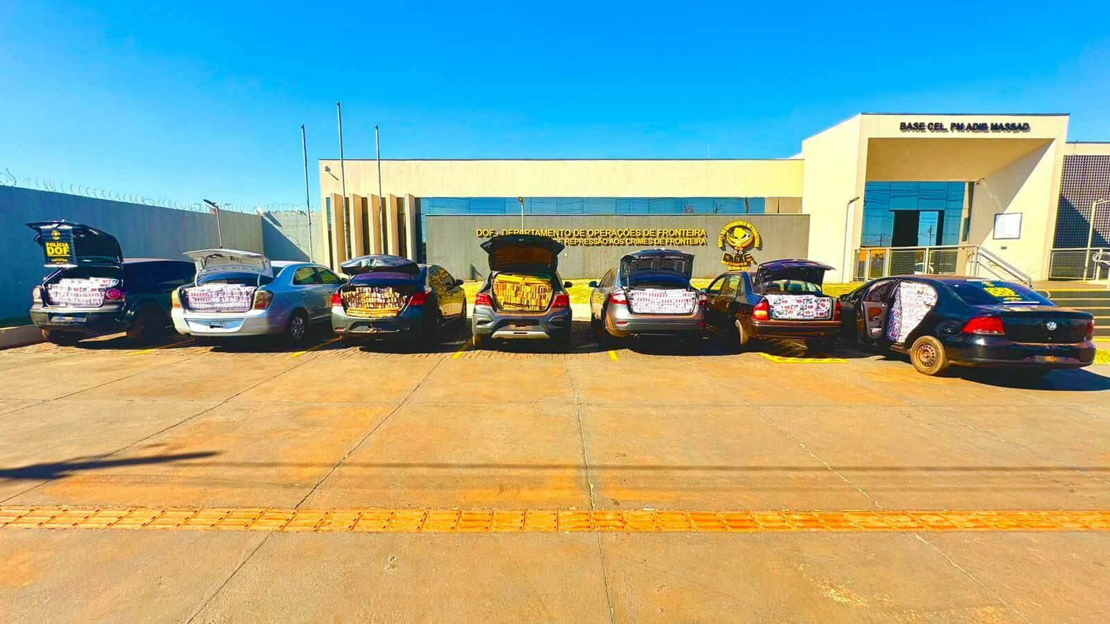 Imagem de compartilhamento para o artigo Carro furtado em Coxim é encontrado em comboio com R$ 6,1 milhões em drogas e cigarros contrabandeados da MS Todo dia