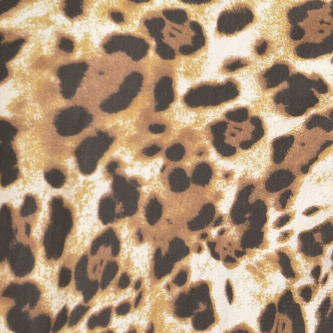 Imagem da Cor do Produto Regata Animal Print Onça com Corte Joia e Laterais Plissadas - Design Moderno e Elegante