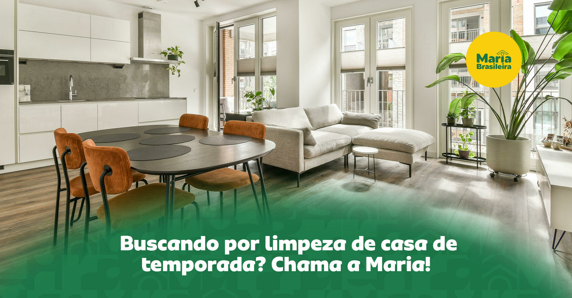 Imagem ilustrativa para o artigo Limpeza de casa de temporada urbana: mais praticidade para anfitriões e hóspedes da Maria Brasileira