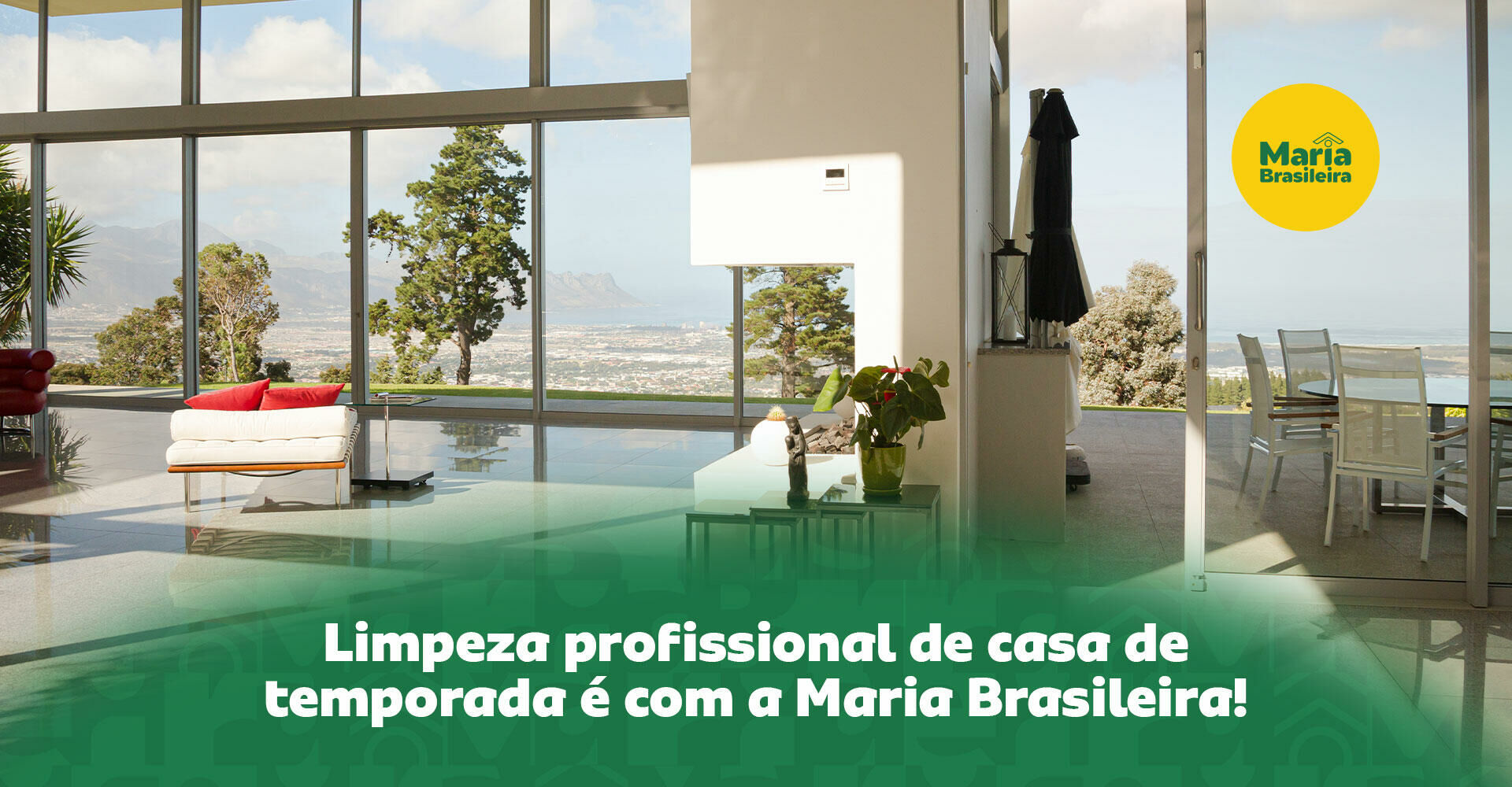 Imagem ilustrativa para o artigo Limpeza de casa de temporada: tranquilidade para anfitriões e melhor experiência para hóspedes da Maria Brasileira