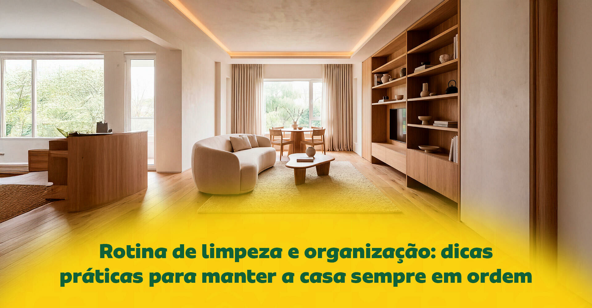 Imagem ilustrativa para o artigo Rotina de limpeza e organização: dicas práticas de como manter a casa sempre em ordem da Maria Brasileira