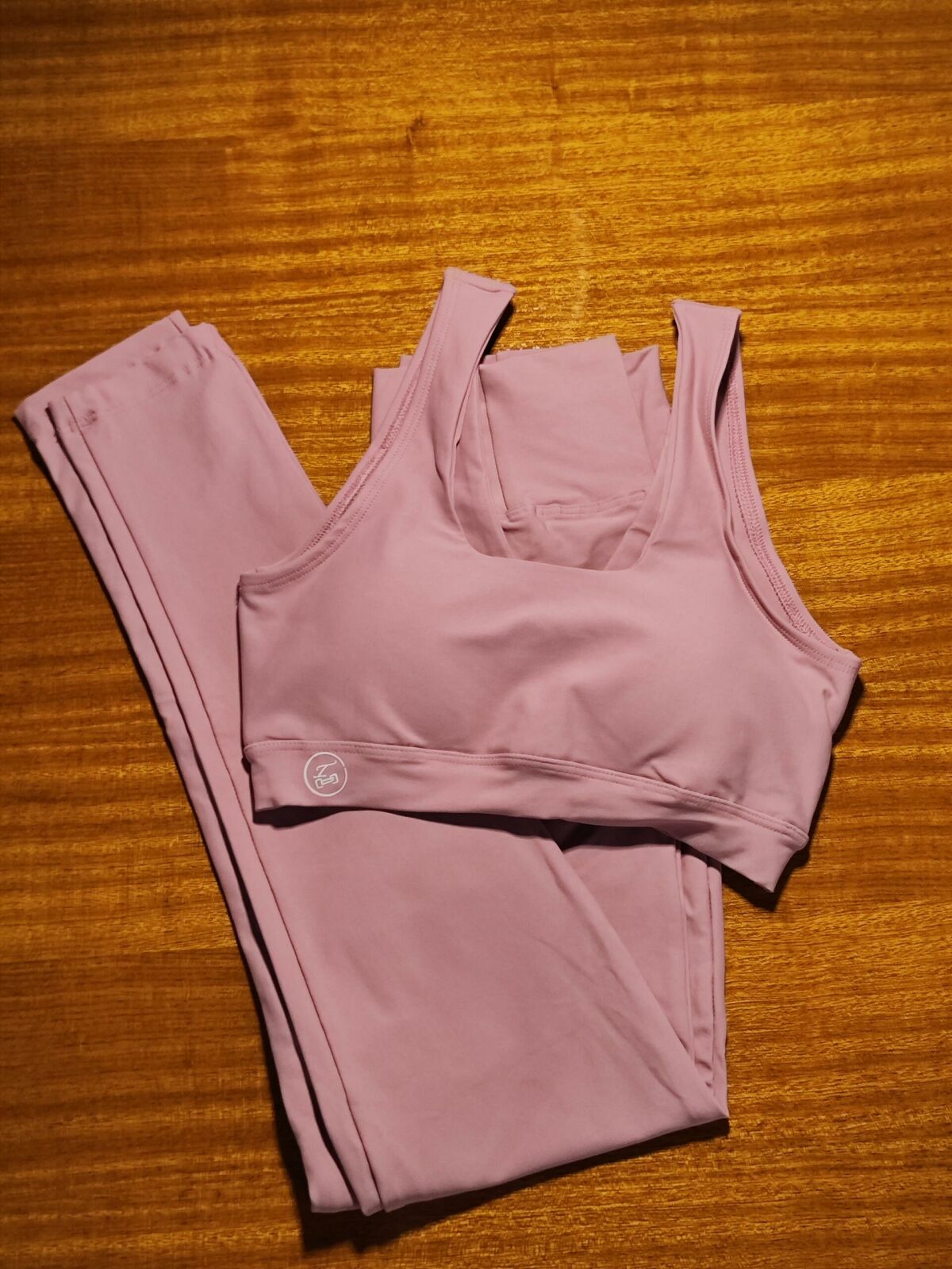 Imagem de Conjunto Legging e Top de Cor Rosa Bebê BJRB1 Zero Transparência Poliamida Tamanho M
