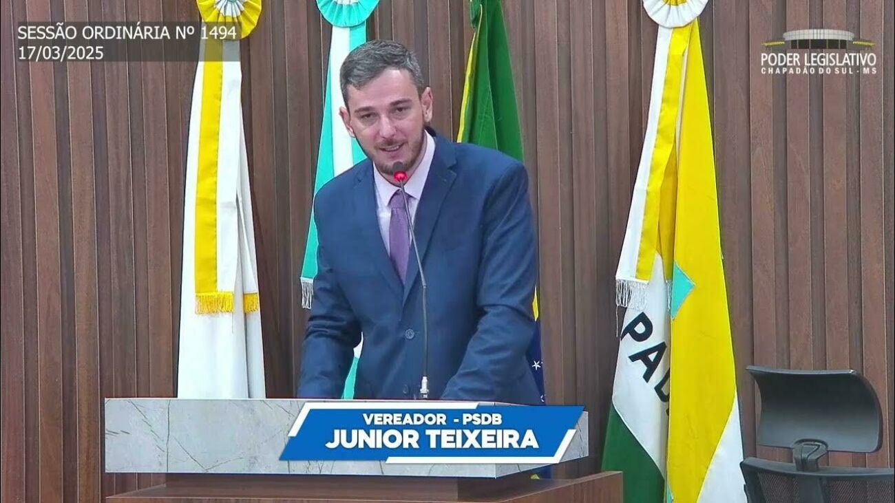 Ilustração da notícia Vereador Junior Teixeira pede asfalto, pediatra 24h e fiscalização de animais em Chapadão do Sul da MS Todo dia