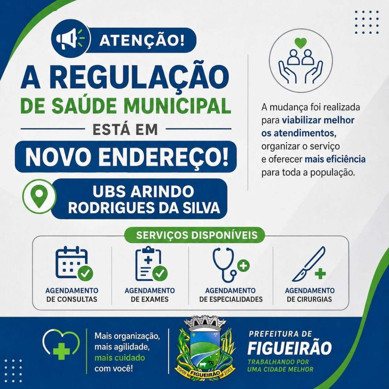 Ilustração da notícia Regulação de Saúde Municipal passa a atender em novo endereço em Figueirão da MS Todo dia