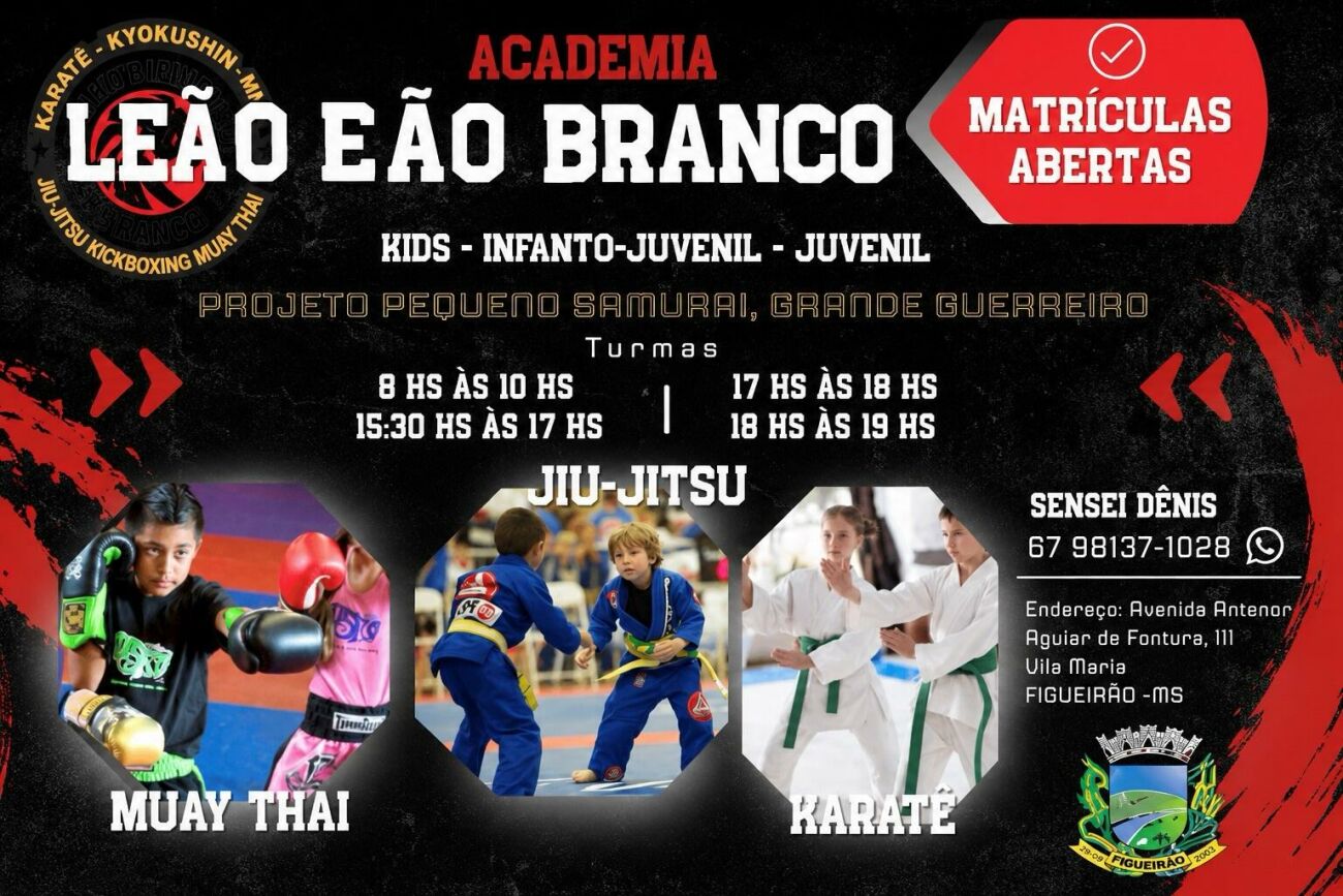 Ilustração da notícia Com apoio da prefeitura de Figueirão, projeto abre inscrições de aulas de artes marciais para crianças e adolescentes da MS Todo dia
