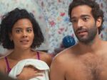 Imagem da notícia Bella Campos brinca com Humberto Carrão após viral sobre tamanho da cabeça do ator e diverte seguidores na internet