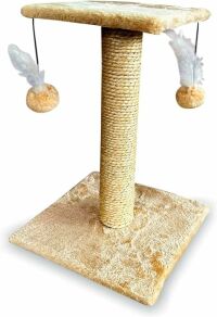 Imagem de Arranhador Para Gatos Poste Sisal Brinquedo Com Bolinha Pet