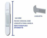 Imagem de CON-2011ASP-Fecho concha 162 mm p/ janela com lingueta Udinese sem parafusao aparente.