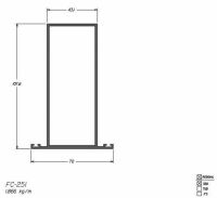 Imagem de FC-251 11,19 KG BARRA 6,00 ML FACHADA CORTINA