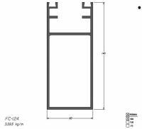 Imagem de FC-124 21,55 KG BARRA 6,00 ML FACHADA CORTINA