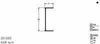 Imagem de BX-093 1,36 KG BARRA 6,00 ML FACHADA CORTINA
