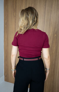 Imagem adicional 3 do item Blusa Ludmila com Detalhes de ilhós metálico - Marsala