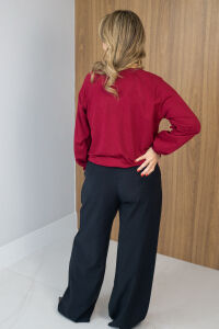 Imagem adicional 5 do item Blusa Trend - Marsala - em Moletinho com Toque Fashion dos Ilhoses