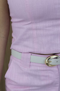 Imagem adicional 6 do item Calça Pantacourt Feminina Lúmen - Rosa - em 100% Algodão – Leveza e Estilo